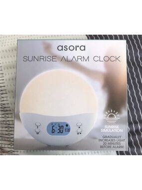 Asora Sunrise Alarm Clock Gradually Increases Light Sunrise Simulation New
